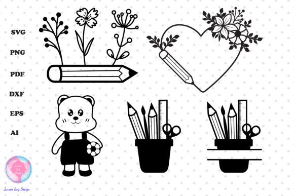 Elevating Educational Creativity with High-Resolution Teacher and School SVG Designs
