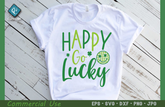 Embrace the Spirit with a Happy Go Lucky St. Patrick Day T-shirt Design