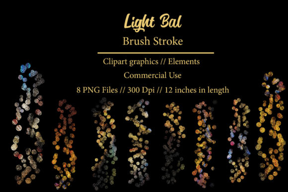 Light Bal Brush Stroke Clipart Element
