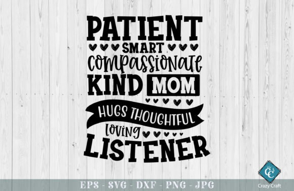 Patient Smart Compassionate Kind Mom Font