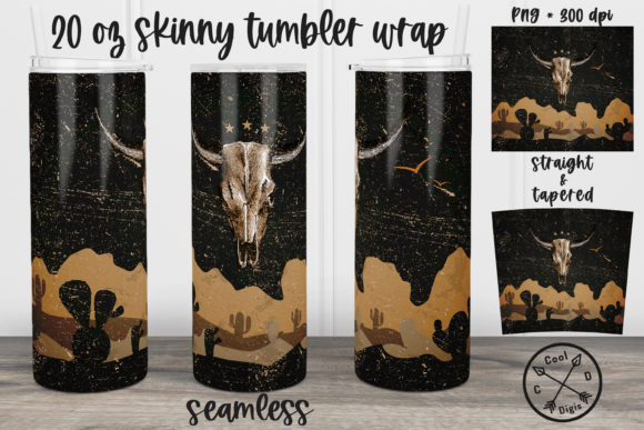 Western Retro Bull Skull Desert Tumbler Design: A Practical Guide for Sublimation Projects
